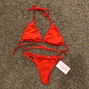 Red Thong Bikini